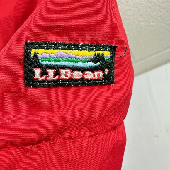 Vintage LL Bean Windbreaker Hooded Jacket Pullover Red Freeport Maine Kids Sz XL - Picture 10 of 13